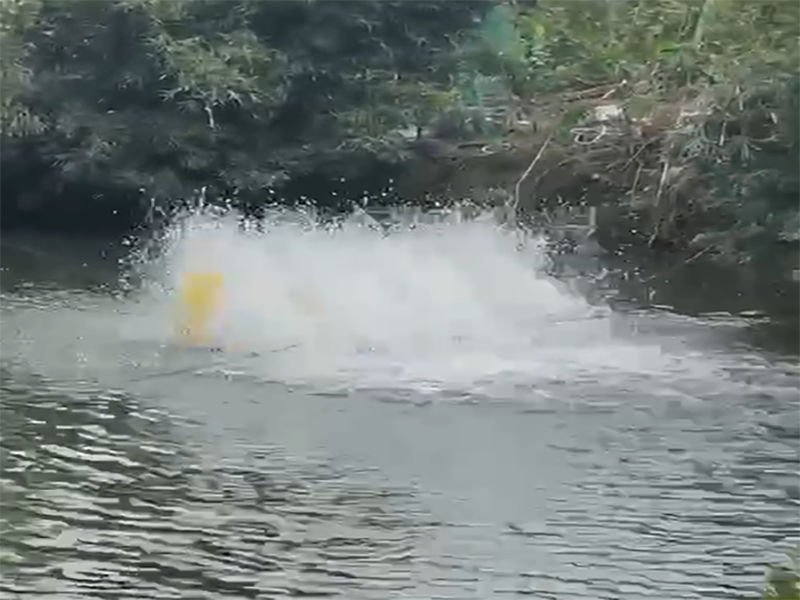 Waterwheel type impeller aerator