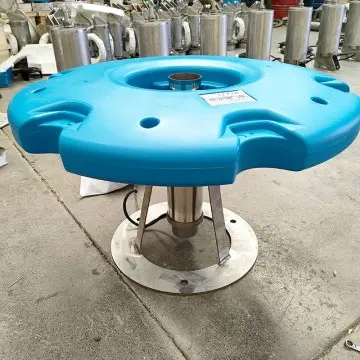 Landscape fountain aerator with colorful lights for rivers and lakes